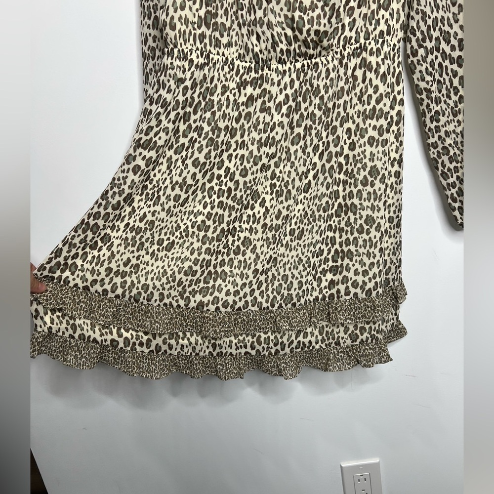 Les Serein Leopard Print Swing Dress Women’s Size Medium - Picture 6 of 9
